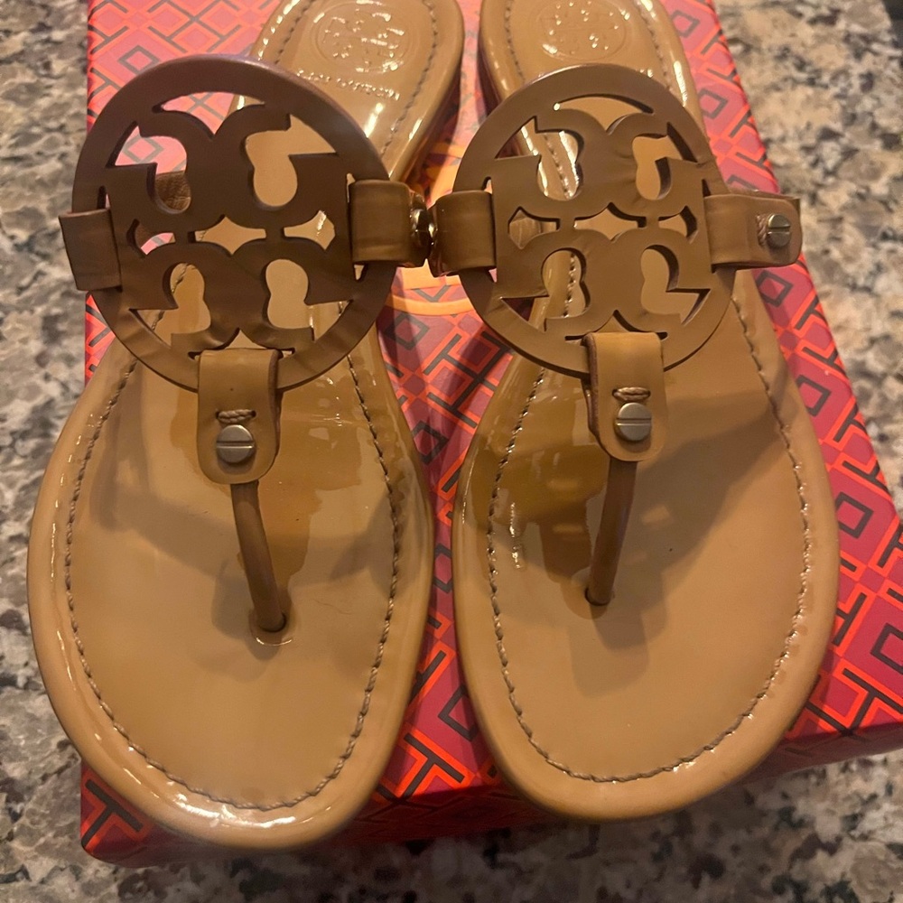 Tory Burch Brown Thong Sandals